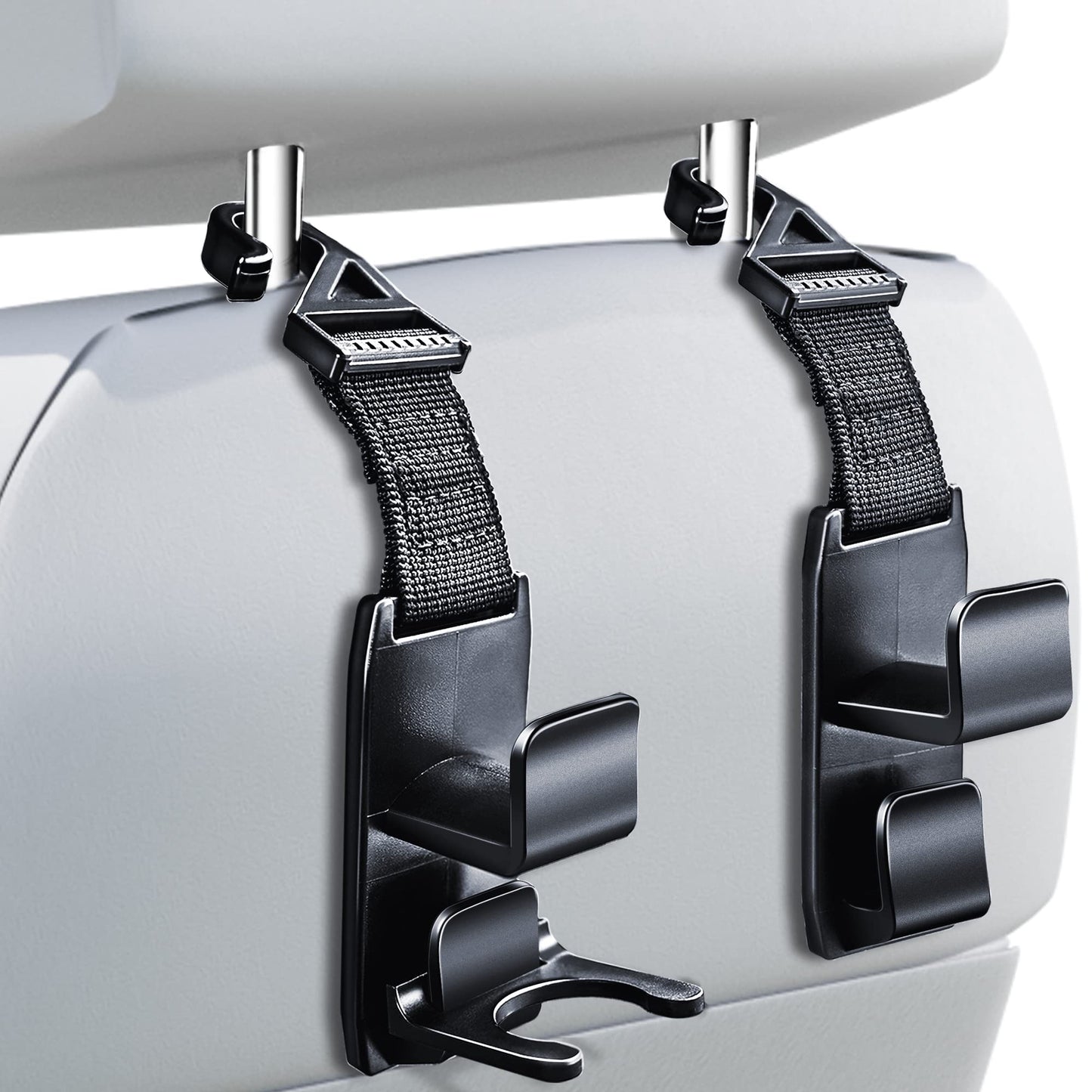 Heroway Car Headrest Organizer Hooks for Bags