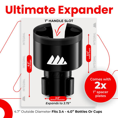 Integral Adjustable Car Cup Holder for Large Bottles