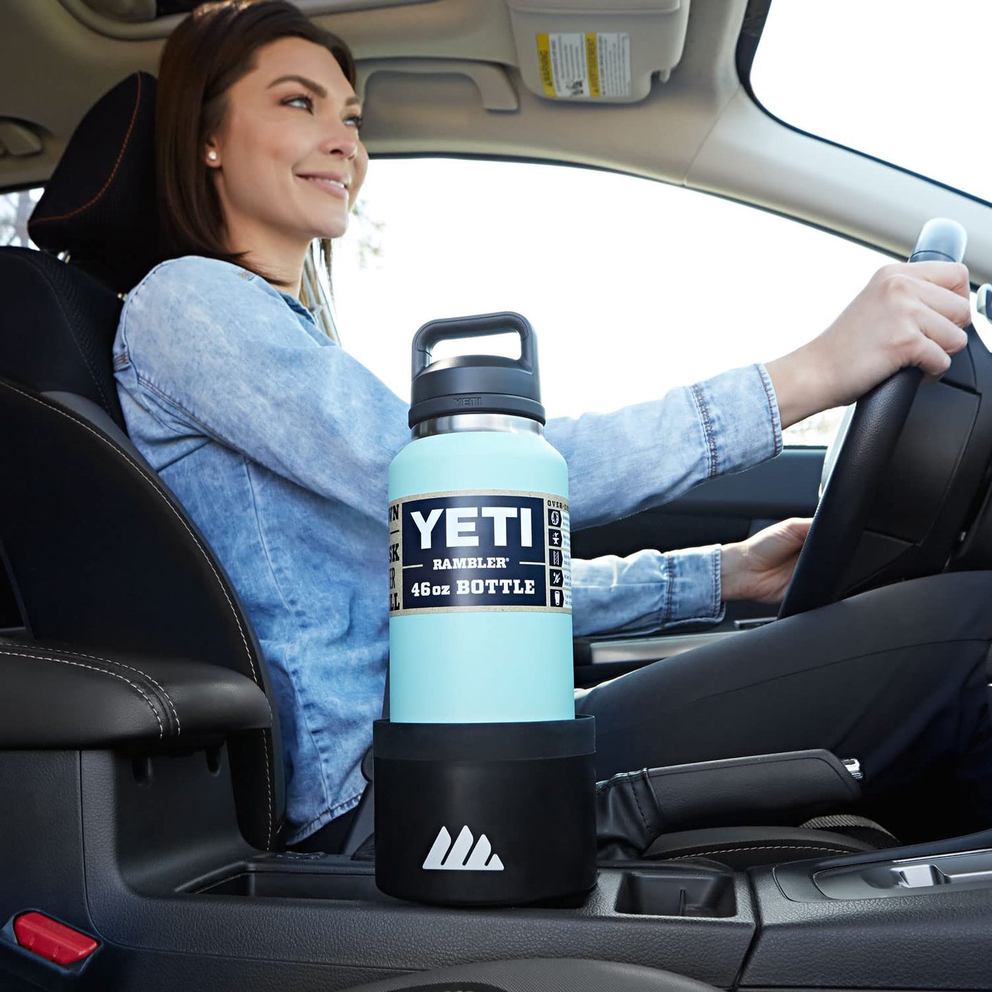 Integral Adjustable Car Cup Holder for Large Bottles