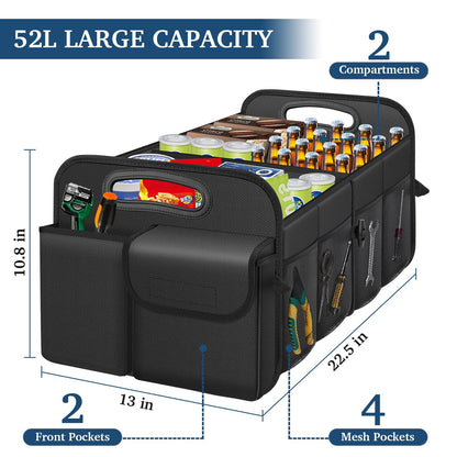 Femuar Large Capacity Trunk Organizer – Black