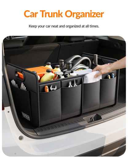 Homeve Multi-Compartment Trunk Organizer – Black