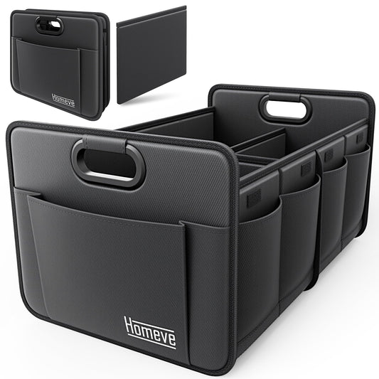 Homeve Multi-Compartment Trunk Organizer – Black